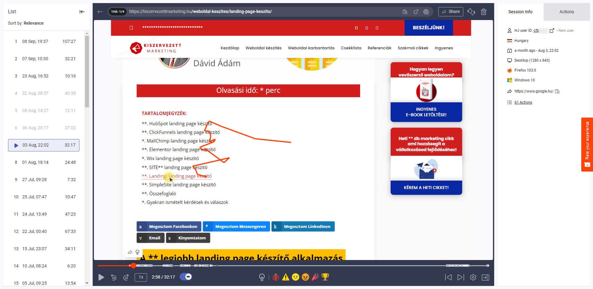 Hőtérképes elemzés