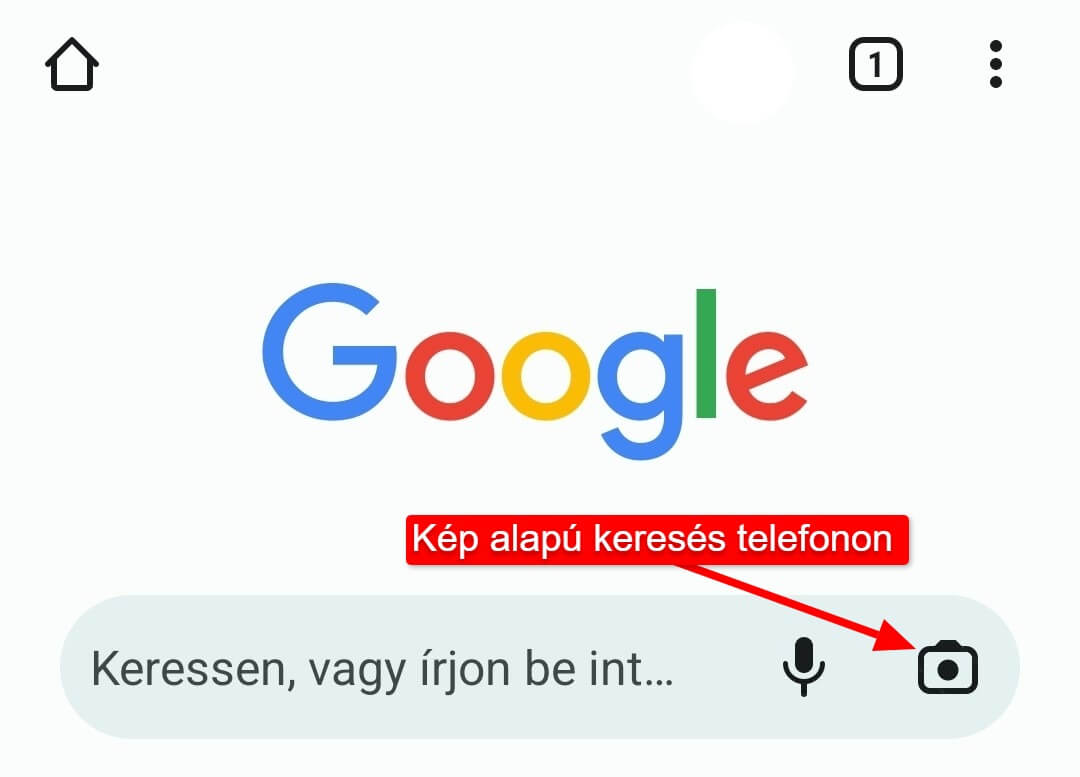 Google keresés kép alapján telefonon