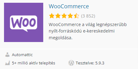 WooCommerce bővítmény