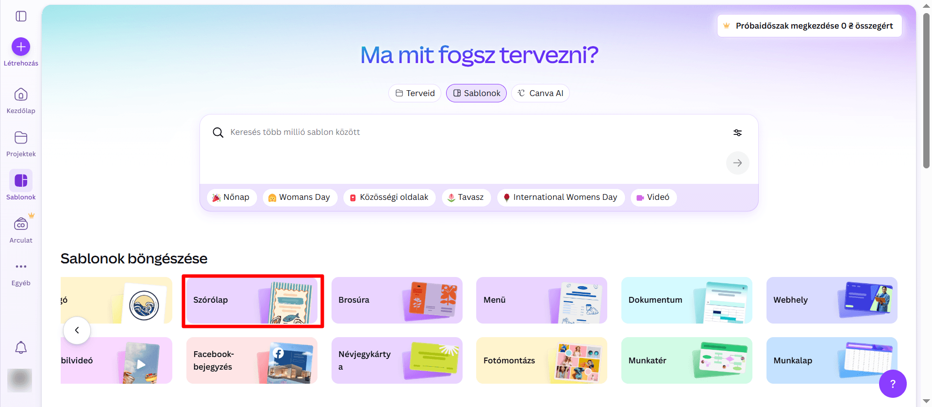 Canva szórólap