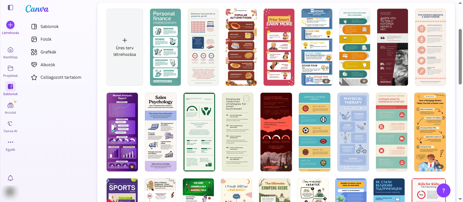 Canva infografika készítés