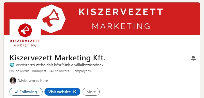 Üzleti LinkedIn oldal